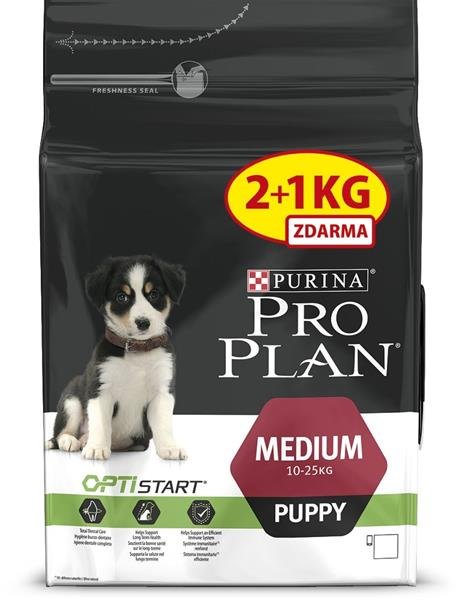 PRO PLAN Puppy Medium 2+1 kg zdarma
