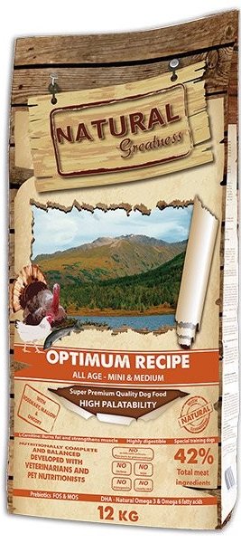 Natural Greatness Optimum Recipe Mini,Medium/krůta,kuře 15 kg