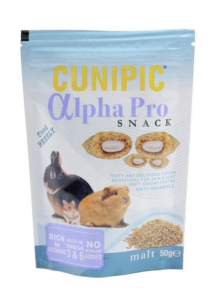Cunipic Alpha Pro Snack Anti-Hairball Malt - slad 50 g