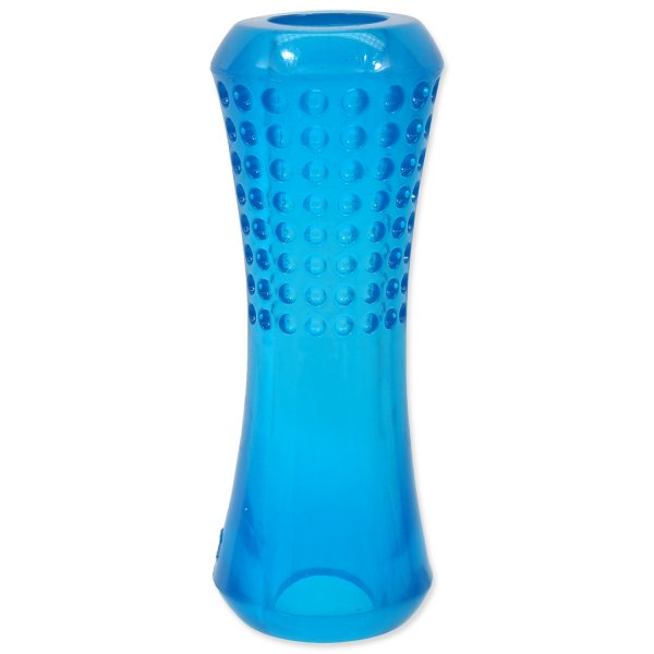 Hračka DOG FANTASY Strong trubka s důlky modrá 20 cm 1ks