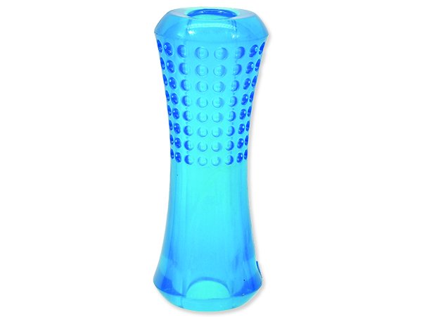 Hračka DOG FANTASY Strong trubka s důlky modrá 15,2 cm 1ks