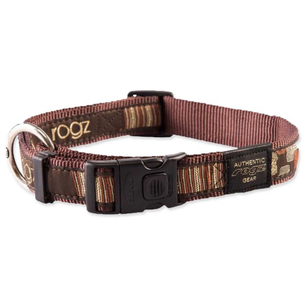 Obojek ROGZ Fancy Dress Mocha Bone XL