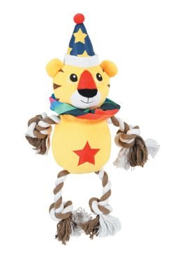 Hračka pes ROPE TIGER plyš žlutá 42cm Zolux