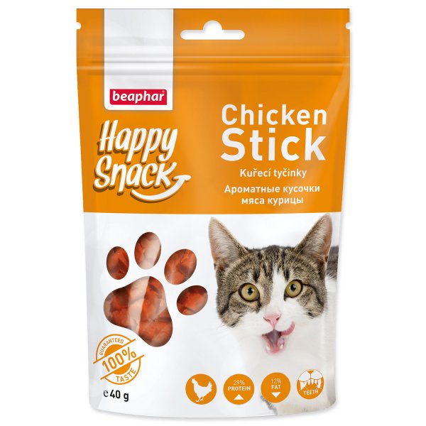 Pochoutka BEAPHAR Happy Snack Cat kuřecí tyčinky 40g