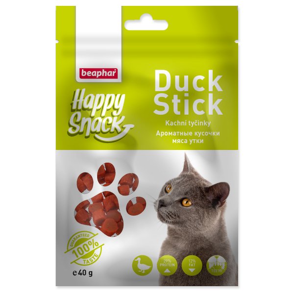 Pochoutka BEAPHAR Happy Snack Cat kachní tyčinky 40g