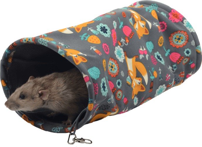 Tunel fretka softshell závěs Bystrouška šedá průměr 15 cm, délka 40 cm