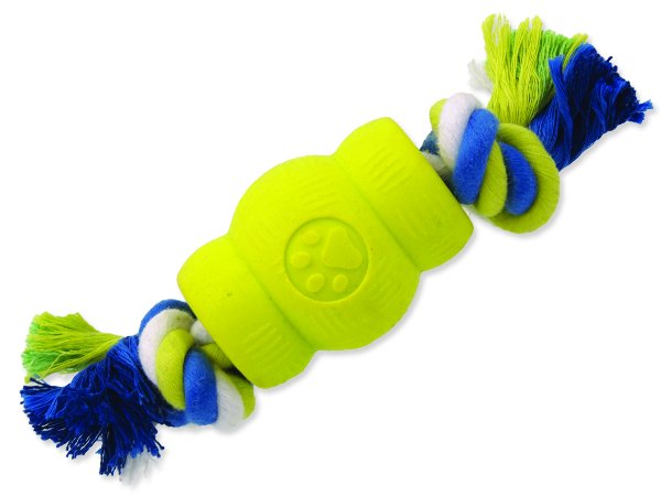 Hračka DOG FANTASY Strong Foamed soudek guma s provazem 6,9 cm 1ks