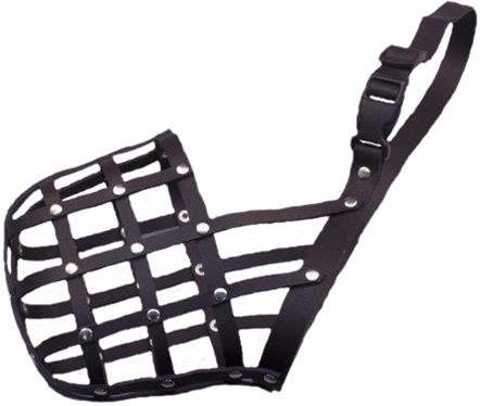 Náhubek kůže černý  B&F č. 5 dobrman