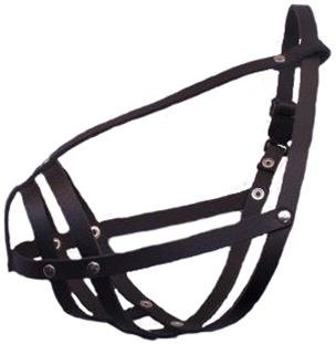 Náhubek kůže černý  B&F č. 7 francouský buldoček