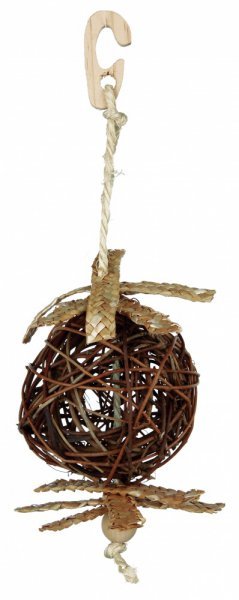 Natural Living-proutěný míček se slaměnou ozdobou 10/22cm