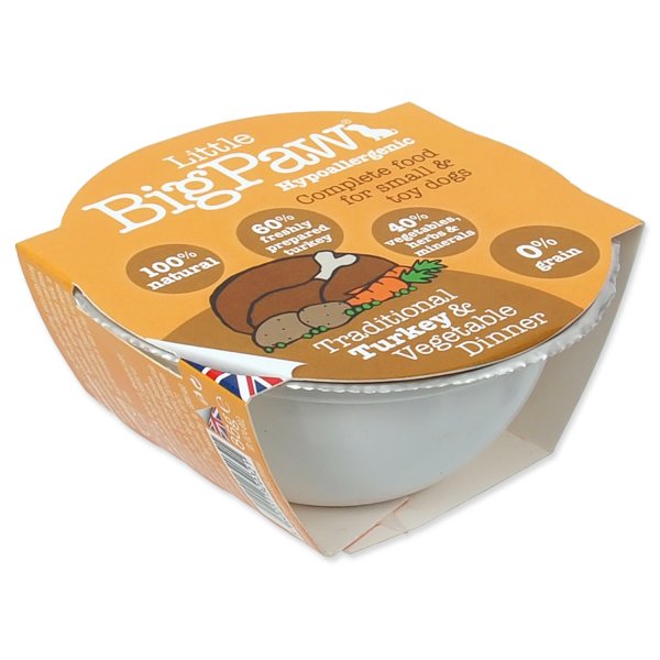 Kalíšek LITTE BIGPAW Dog krůta & zelenina 85g