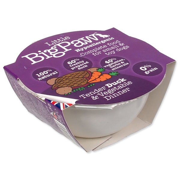 Kalíšek LITTE BIGPAW Dog kachna & zelenina 85g