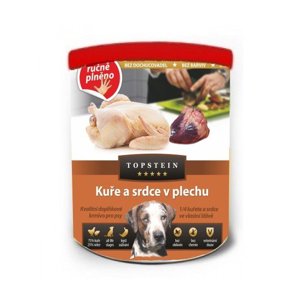 Topstein Kuře a srdce 800 g