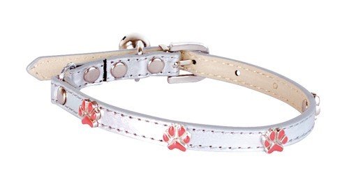 Obojek pro kočky Paws Collar - Silver 30 cm x 10 mm