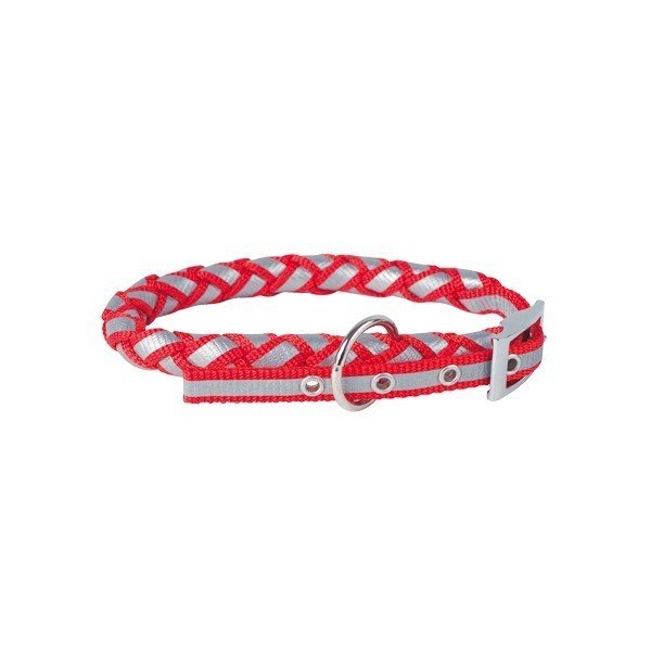 Obojek Doogy Reflecting Nylon - Red 46-58 cm x 18 mm