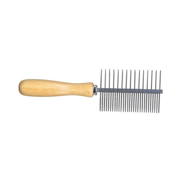 Hřeben s dřevěnou rukojetí Double Comb