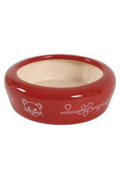 Miska keramická hlodavec 150ml červená Zolux