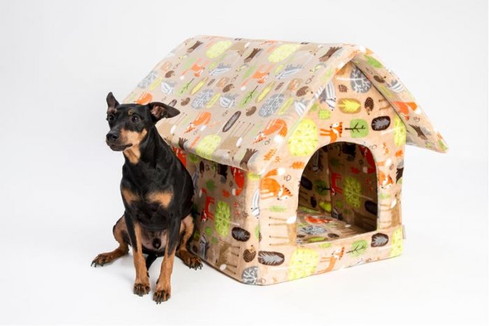 Bouda flanel fleece Lesan béžová rozkladací 40 x 50 cm