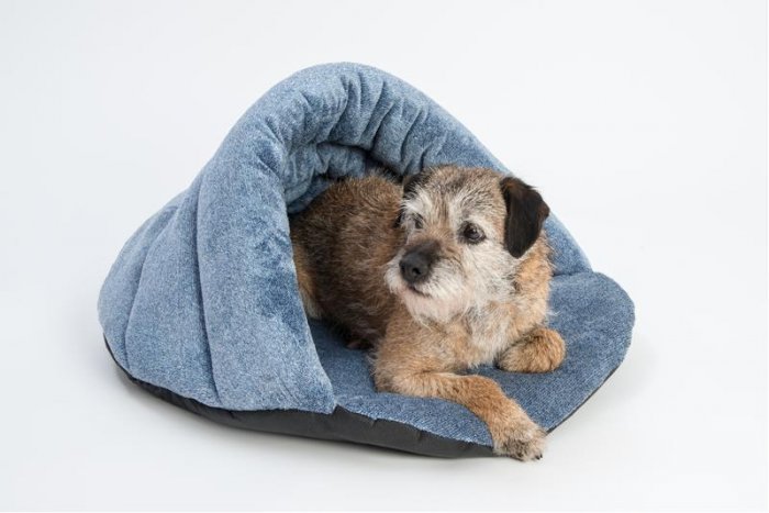 Pelech střecha flanel fleece Pohádka modrý melír 57 x 68 cm