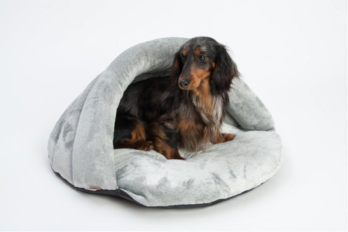 Pelech střecha flanel fleece Pohádka sv.šedý melír 57 x 68 cm