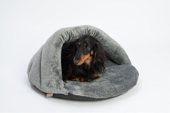 Pelech střecha flanel fleece Pohádka tm.šedý melír 57 x 68 cm