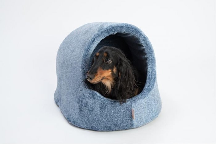 Kukaň flanel fleece Pohádka modrá melír 40 x 46 cm
