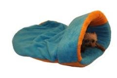 Marysa pelíšek 2v1, s lemem, modrý/oranžový, velikost XL