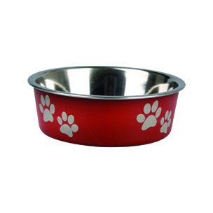 Miska nerezová s plastovým opláštěním červená 21cm 1500ml