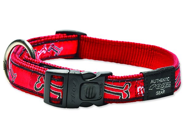 Obojek ROGZ Fancy Dress Red Bone L 1ks