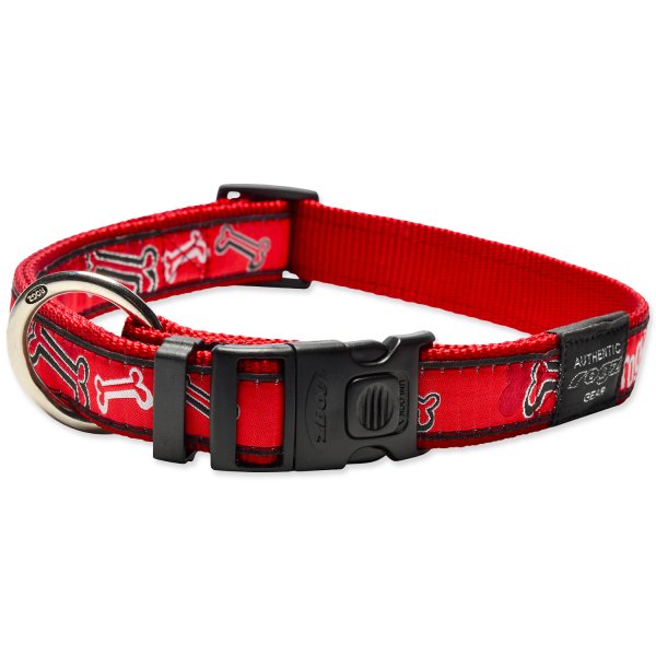 Obojek ROGZ Fancy Dress Red Bone XL 1ks