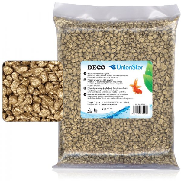 Unionstar štěrk Deco zlatý 4-7 mm, 2 kg