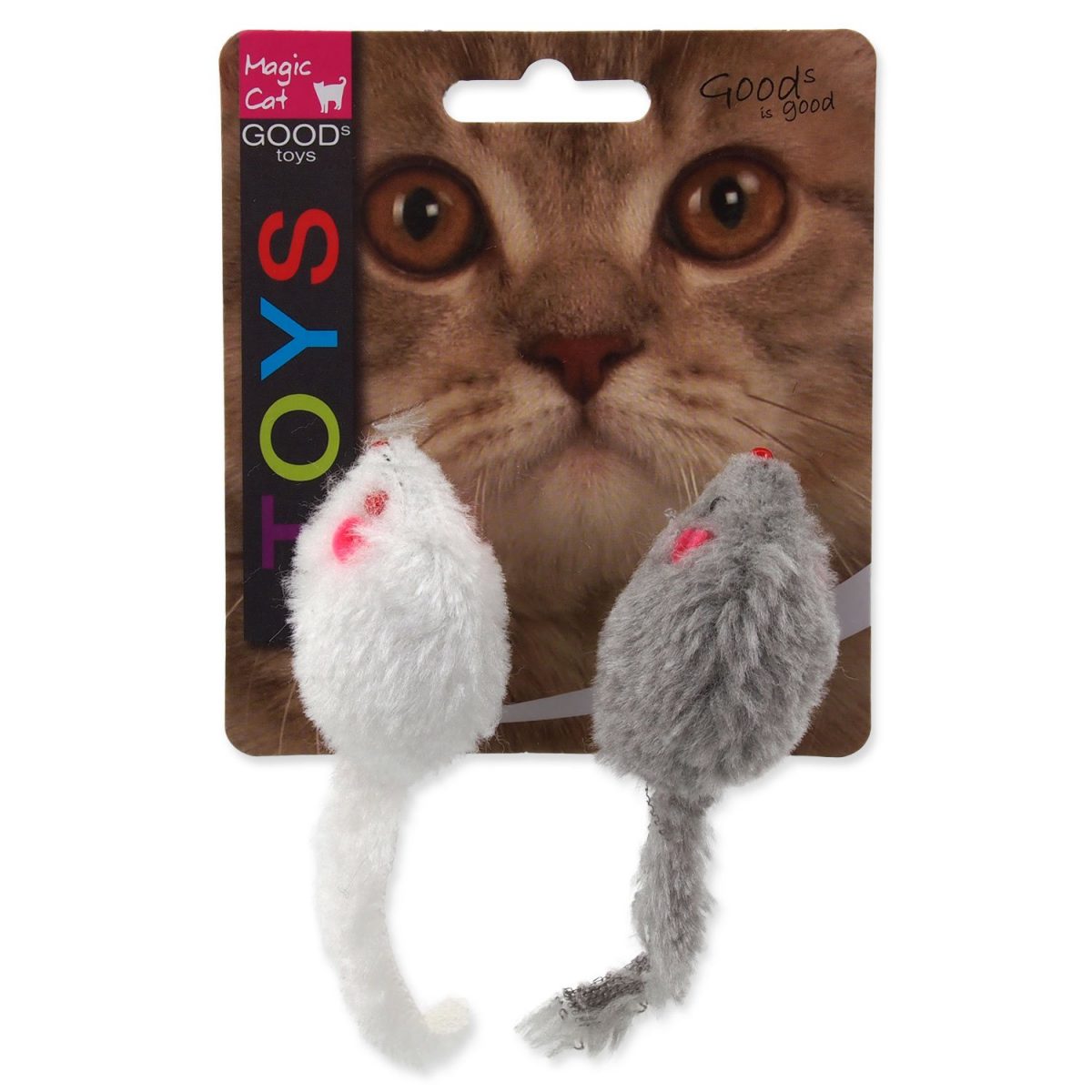 Hračka MAGIC CAT myšky chrastící s catnipem 11 cm 2ks