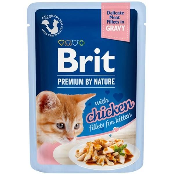 Brit Premium Cat D Fillets in Gravy for Kitten 85g