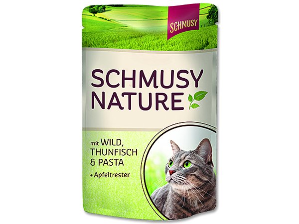 Kaps.Schmusy Nature zvěřina+tuňák ve šťávě 100g