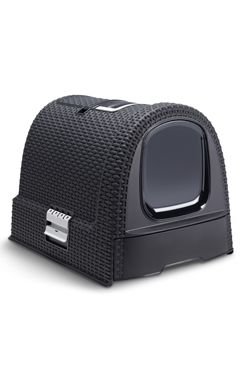 Toaleta pro kočky Rattan anthracite-grey
