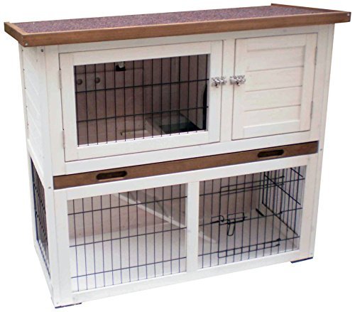 A.K. for Pets B.V. králíkárna s výběhem pod boudou dřevo Kiki A.K. 92 x 45 x 80 cm