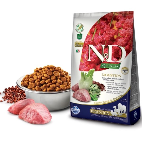 N&D GF Quinoa DOG Digestion Lamb & Fennel 2,5kg