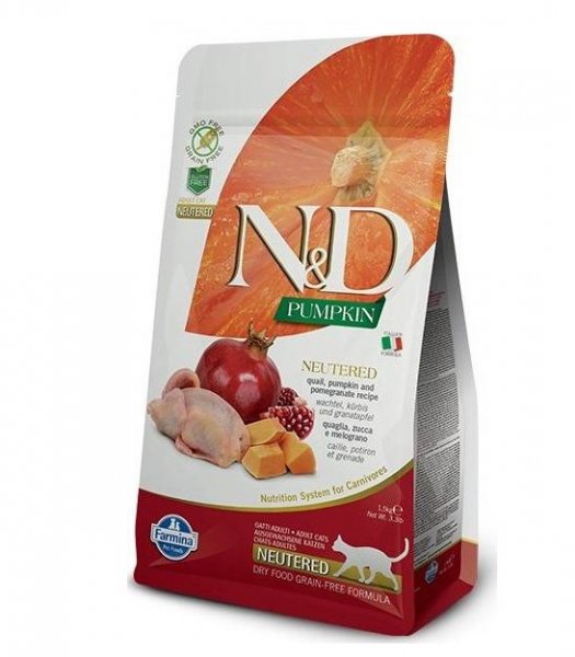 N&D GF Pumpkin CAT NEUTERED Quail & Pomegranate 300g