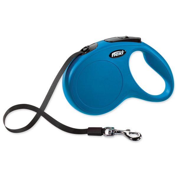 Vodítko FLEXI Classic NEW M pásek 5m/25kg modrá