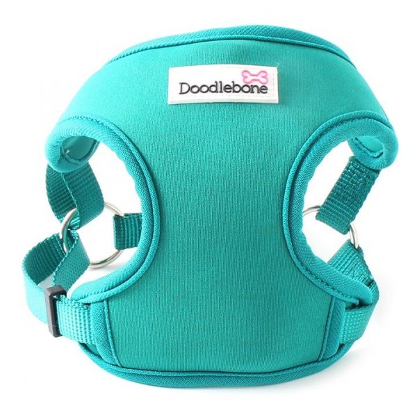 Chladící postroj Doodlebone NeoFlex modro-zelený, velikost XS