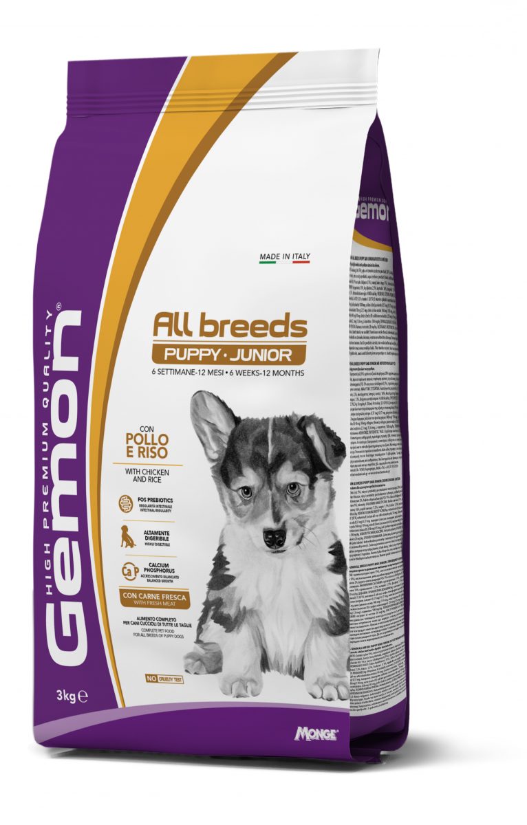 Gemon Puppy/Junior Medium kuře s rýží 3 kg