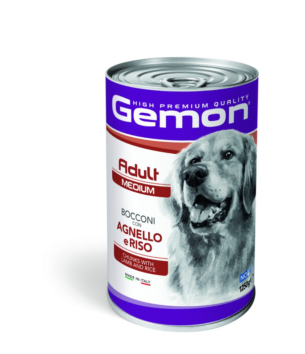 GEMON Dog HP Medium kousky jehněčí s rýží 1250g