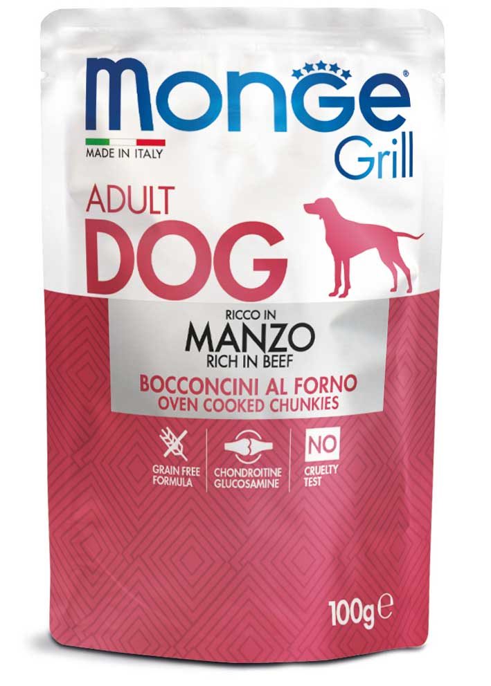 Monge Dog Grill hovězí 100 g