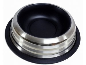 Miska nerez LINE PASTELOVÁ černá 0,2l/12cm