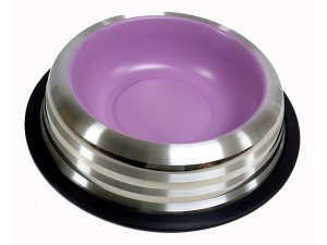 Miska nerez LINE PASTELOVÁ fialová 0,9l/18cm