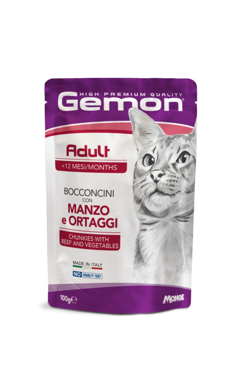 GEMON Cat HP hovězí zelenina100 g