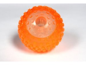 Míček s otvorem pískací - oranžový TPR