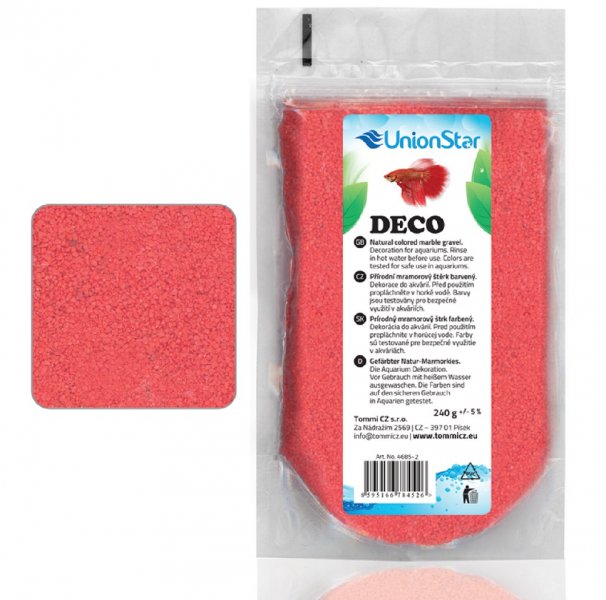 Betta akvarijní písek DECO červený 1 - 1,5mm, 240g