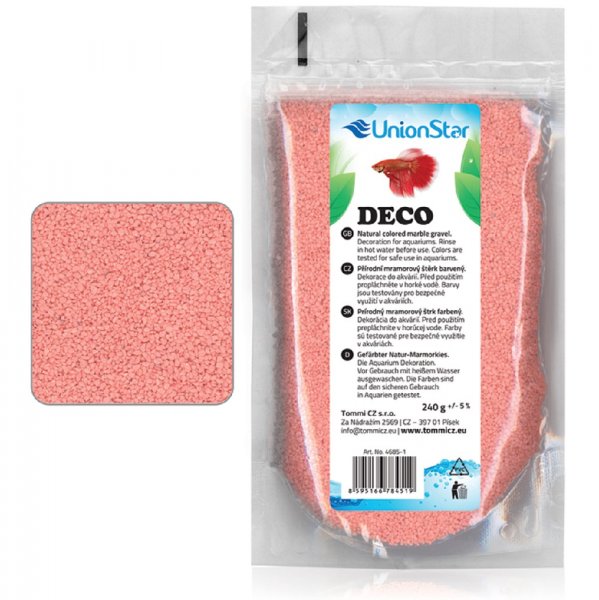 Betta akvarijní písek DECO růžový 1 - 1,5mm, 240g