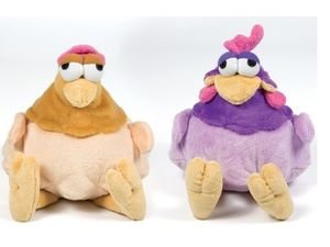 Nayeco hračka pro psa plyšová kokodákající slepice 20cm